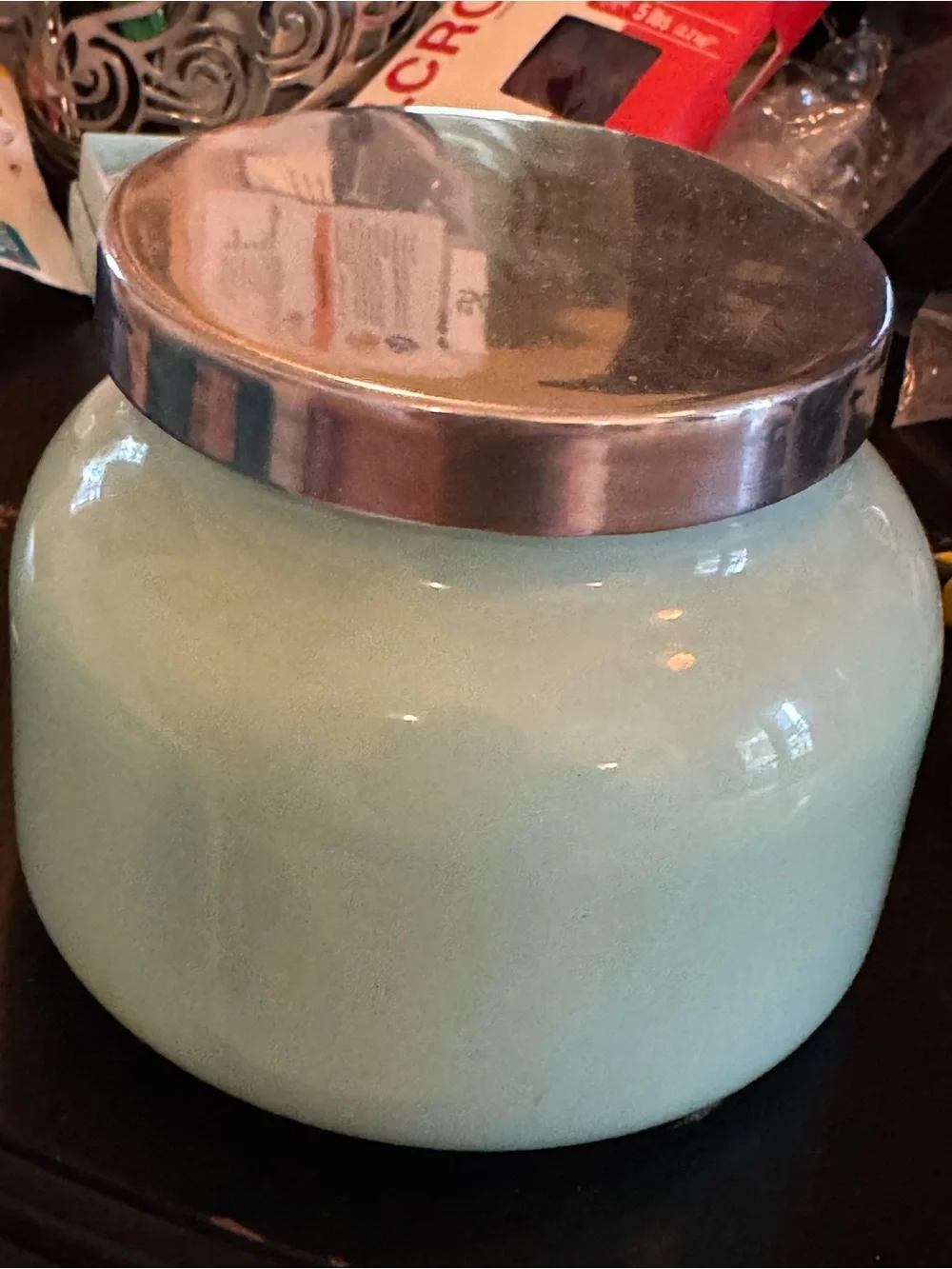 Volcano Scented Candle - Light Aqua Francesca
